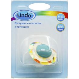 Пустушка силіконова Lindo LI 402/6-12 Turquoise 6-12 міс