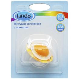 Пустушка силіконова Lindo LI 402/6-12 Orange 6-12 міс