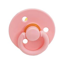 Дитяча пустушка латексна Mega Zayka MGZ-0527-1 Pink кругла, від 12 міс