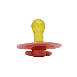 Дитяча пустушка латексна Mega Zayka MGZ-0527-3 Pink кругла, від 12 міс