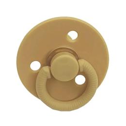 Дитяча пустушка латексна Mega Zayka MGZ-0527-5 Beige кругла, від 12 міс