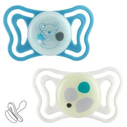 Пустушка Chicco Physio Light 16-36 м 2шт cиліконова (люмінесцентна) (71086.40)