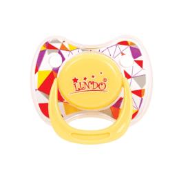 Пустушка кругла з кільцем Lindo Pk 009/6-12 Yellow