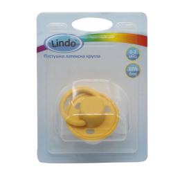Пустушка латексна Lindo Pk 076/0-2 Yellow 0-2 місяців