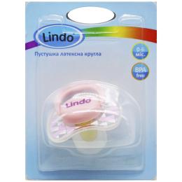 Пустушка латексна з кільцем Lindo Pk 009/0-6 Pink 0-6 місяців