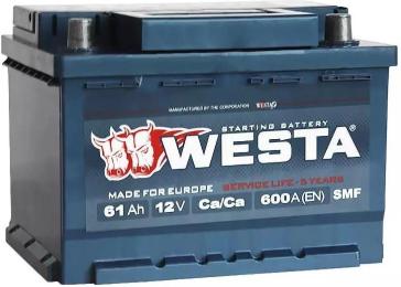 Автомобільний акумулятор Westa 6CT-61Аh АзЕ (WPR610)
