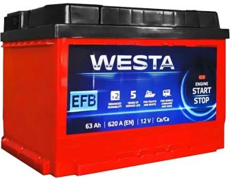 Автомобільний акумулятор Westa 6CT-63Ah EFB Start-Stop RED АзЕ (WEFB630)