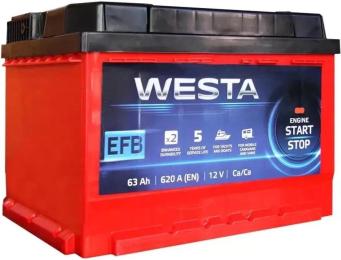 Автомобільний акумулятор Westa RED EFB Start-Stop 6CT-63Аh Аз (WEFB631)