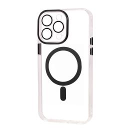 Чохол-накладка Apple iPhone 13 Pro Max Fibra Transparent Color with MagSafe Black (109569-2)