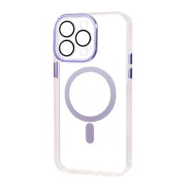 Чохол-накладка Apple iPhone 13 Pro Max Fibra Transparent Color with MagSafe Purple (109569-5)