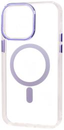 Чохол-накладка Apple iPhone 13 Pro Fibra Transparent Color with MagSafe Purple (109568-5)