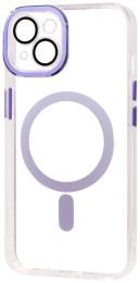 Чохол-накладка Apple iPhone 13 Fibra Transparent Color with MagSafe Purple (109567-5)