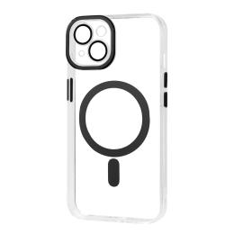 Чохол-накладка Apple iPhone 14 Fibra Transparent Color with MagSafe Black (109570-2)