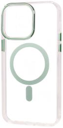 Чохол-накладка Apple iPhone 14 Pro Fibra Transparent Color with MagSafe Green (109571-3)