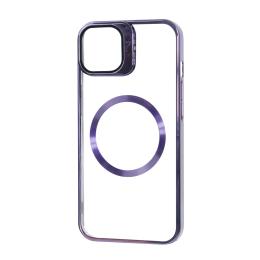 Чохол-накладка Apple iPhone 13/14 Fibra Window Leaf MagSafe Case Deep Purple (109426-2)