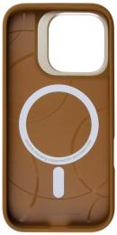 Чохол-накладка Apple iPhone 16 Pro Max Kajsa Briquette Collection Rhombus back case Brown (009476-04)