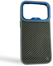 Чохол-накладка Apple iPhone 17 Pro/18 Pro Kajsa Carbon Fiber Collection Case Blue (009699-03)