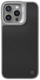Чохол-накладка Apple iPhone 16 Pro Max Kajsa Carbon Fiber Collection Dark Gray (010209-01)
