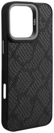 Чохол-накладка Apple iPhone 16 Pro Max Kajsa Glamorous Collection Complex Lizard back case Black (009478-03)