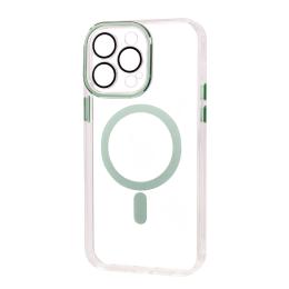 Чохол-накладка Apple iPhone 14 Pro Max Fibra Transparent Color with MagSafe Green (109572-4)