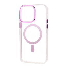 Чохол-накладка Apple iPhone 14 Pro Fibra Transparent Color with MagSafe Plum (109571-1)