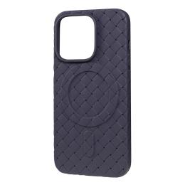 Чохол-накладка Apple iPhone 13 Pro Max Fibra Weaving case with Magsafe Deep Purple (109537-2)