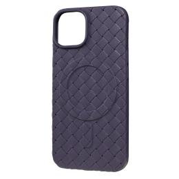 Чохол-накладка Apple iPhone 13/14 Fibra Weaving case with Magsafe Deep Purple (109532-2)