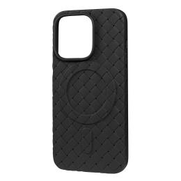 Чохол-накладка Apple iPhone 14 Pro Fibra Weaving case with Magsafe Black (109536-1)