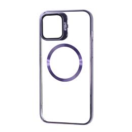 Чохол-накладка Apple iPhone 12 Pro Max Fibra Window Leaf MagSafe Case Deep Purple (109425-2)