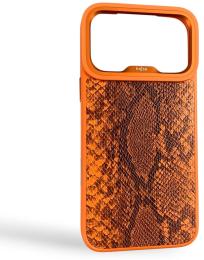 Чохол-накладка Apple iPhone 17 Pro Max Kajsa Glamorous Collection Snake Pattern 2 Case Orange Plus (009709-04)
