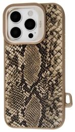 Чохол-накладка Apple iPhone 16 Pro Kajsa Glamorous Collection Snake Pattern 2 back case Black (009481-01)