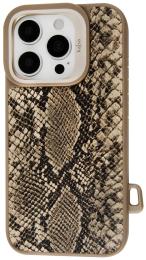 Чохол-накладка Apple iPhone 16 Pro Kajsa Glamorous Collection Snake Pattern 2 back case Desert (009481-02)