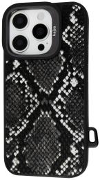 Чохол-накладка Apple iPhone 16 Pro Max Kajsa Glamorous Collection Snake Pattern 2 back case Black (009480-01)