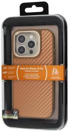 Чохол-накладка Apple iPhone 16 Pro Kajsa Glamorous Collection Straw Mat Pattern Brown (010214-01)