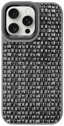 Чохол-накладка Apple iPhone 15 Pro Kajsa Glamorous Collection Woven Pattern back case Light Gray (009501-01)