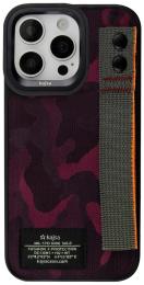 Чохол-накладка Apple iPhone 15 Pro Max Kajsa Outdoor Collection Camo Satin Straps back case Red (009474-02)