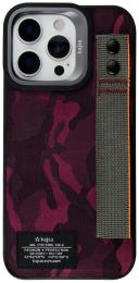 Чохол-накладка Apple iPhone 16 Pro Kajsa Outdoor Collection Camo Satin Straps back case Red (009473-02)