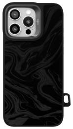 Чохол-накладка Apple iPhone 16 Pro Max Kajsa Glamorous Collection Fluid Art Pattern Black (010211-01)