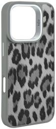 Чохол-накладка Apple iPhone 16 Pro Kajsa Glamorous Collection Leopard Pattern 2 back case Light Gray (009495-03)