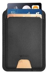 Чохол-накладка WIWU MW-005 Magsafe Compatible Leather Card Holder with Stand Black (010129-01)