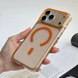 Чохол-накладка Apple iPhone 17 Pro Max Infinity Crystal Frame MagSafe Orange (2000001654903)