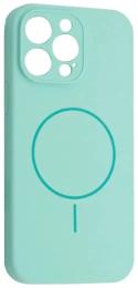 Чохол-накладка Apple iPhone 16 Pro Max Infinity Silicone Case Full Camera Fine Ring MagSafe Light Cyan (2000001586594)