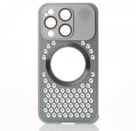 Чохол-накладка Apple iPhone 15 Pro Infinity AROMA PERFORATED METAL with MagSafe Silver (2000000375588)