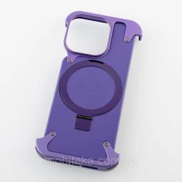 Чохол-накладка Apple iPhone 14 Pro Max Infinity LEATHER METAL FRAME with MagSafe Violet (2000000375687)