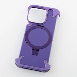 Чохол-накладка Apple iPhone 14 Pro Infinity LEATHER METAL FRAME with MagSafe Violet (2000000375670)