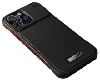 Чохол-накладка Apple iPhone 14 Pro Infinity LEATHER METAL FRAME with MagSafe Black (2000000375663)