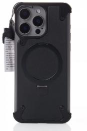 Чохол-накладка Apple iPhone 15 Pro Max Infinity LEATHER METAL FRAME with MagSafe Black (2000000375748)