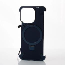 Чохол-накладка Apple iPhone 15 Pro Infinity LEATHER METAL FRAME with MagSafe Dark Blue (2000000375724)