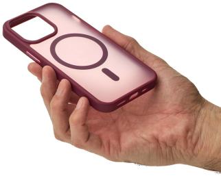 Чохол-накладка Apple iPhone 12 Pro Max Infinity MATTE with MagSafe Burgundy (2000000357409)