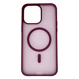 Чохол-накладка Apple iPhone 14 Pro Max Infinity MATTE with MagSafe Burgundy (2000000357867)